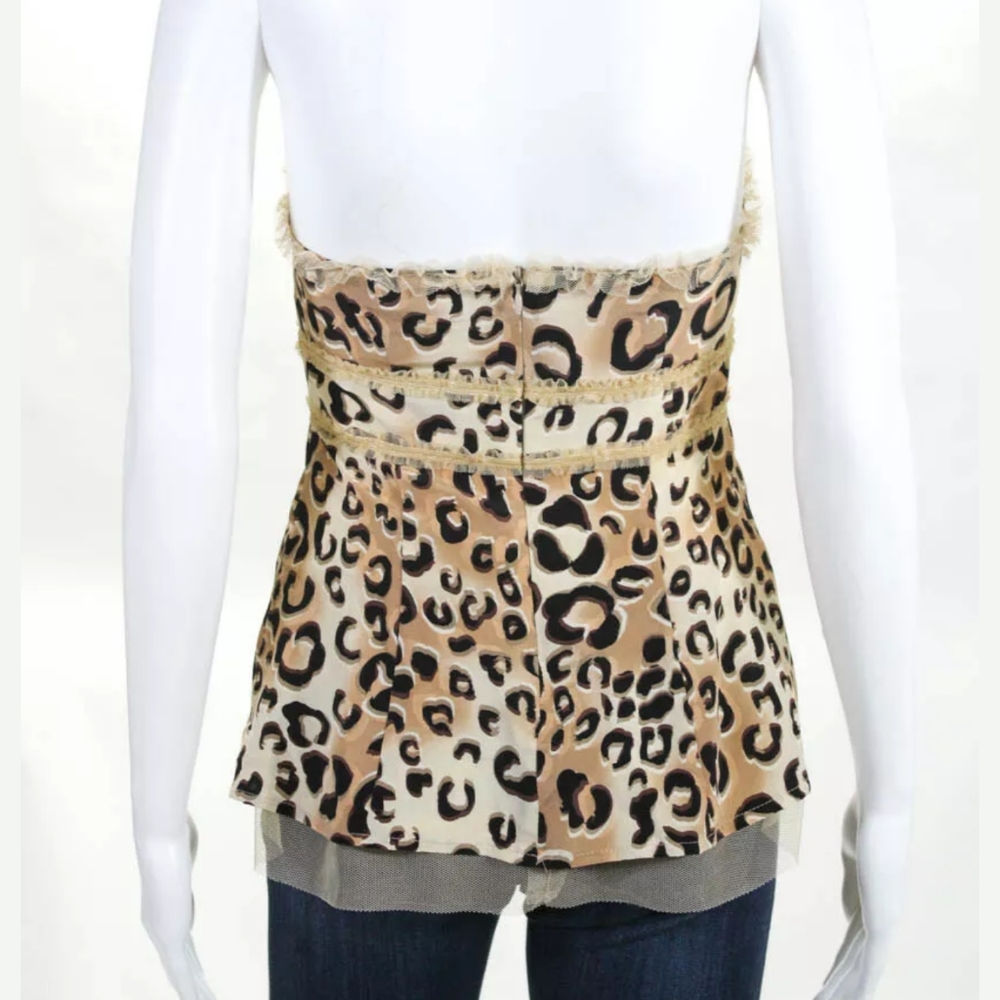 NANETTE LEPORE STRAPLESS SWEETHEART SEQUIN leopard - Picture 3 of 6